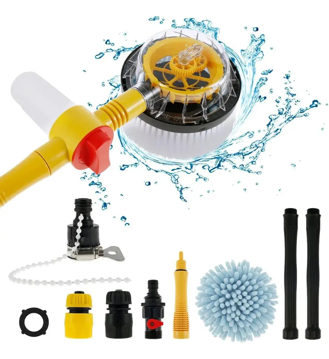 Cepillo giratorio para carros, patios y pisos