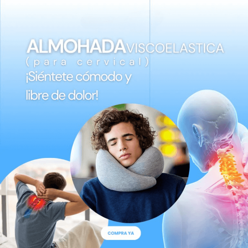 Almohada viscoelástica viajera - La forma mas cómoda y saludable para viajar a cualquier lugar