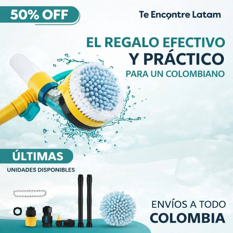 Cepillo giratorio para carros, patios y pisos