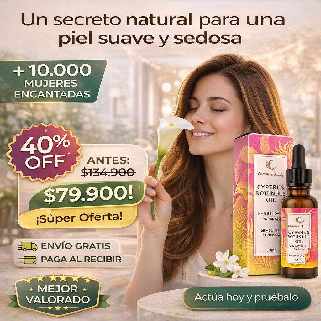 Cyperus Oil – El aceite ligero que ayuda a reducir tus vellos corporales y te hace ver mas sexy