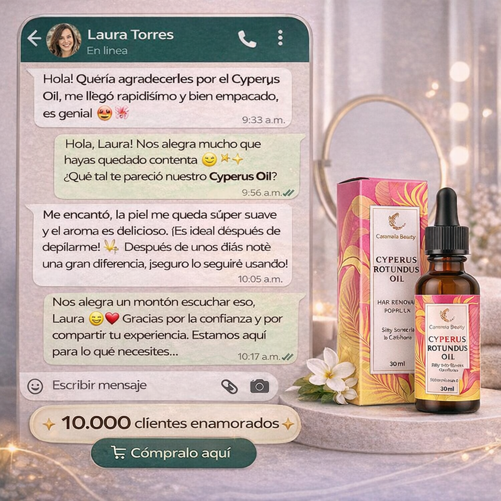 Cyperus Oil – El aceite ligero que ayuda a reducir tus vellos corporales y te hace ver mas sexy